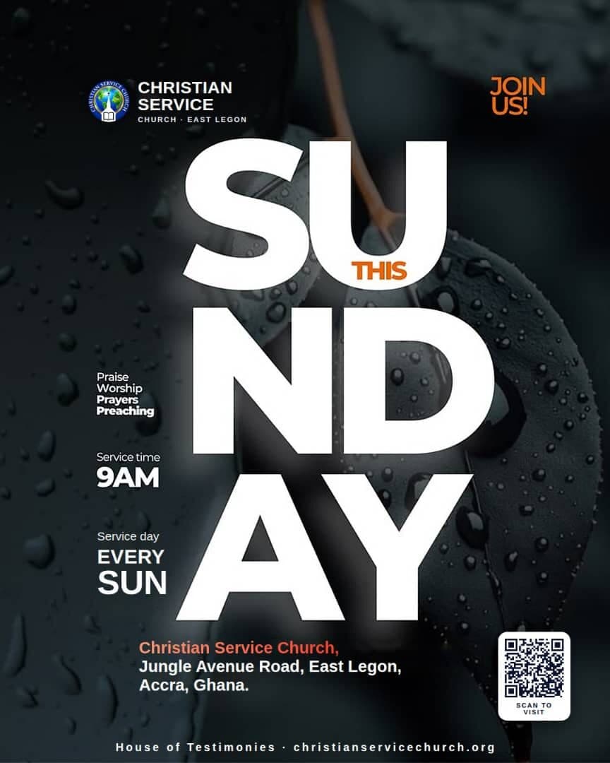 Sunday service invitation flyer