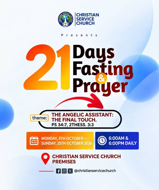 21 Days of Fasting and Prayer event flyer