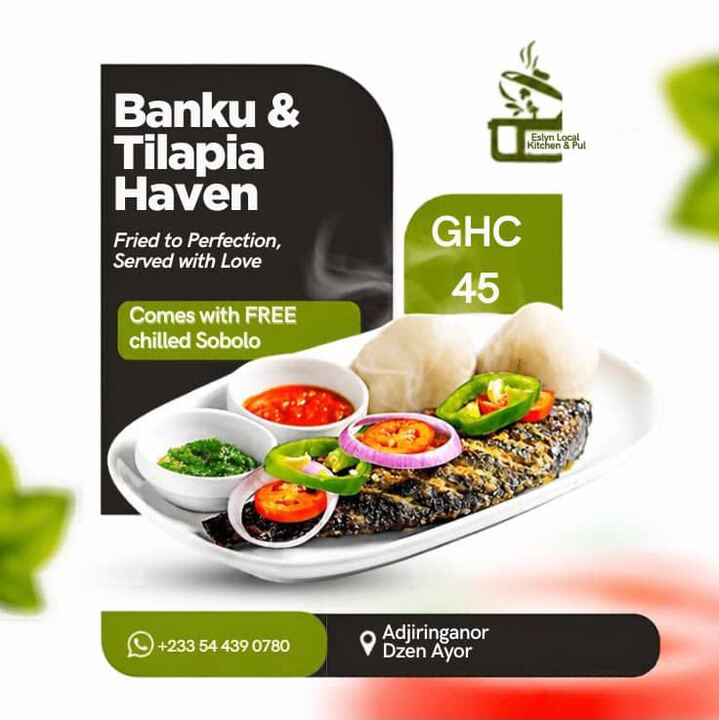 Banku and tilapia promo post