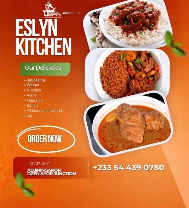 Eslyn Kitchen menu flyer